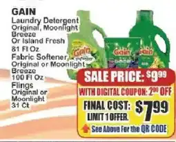 Key Food Gain laundry detergent offer