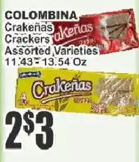 Key Food Colombina Crakenas Crackers offer