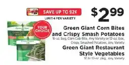 ShopRite Green Giant Corn Bites and Crispy Smash Potatoes offer