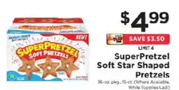 ShopRite SuperPretzel soft star shaped pretzels offer