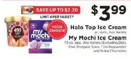 ShopRite Halo Top Ice Cream My Mochi Ice Cream offer