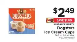 ShopRite Dogsters ice cream cups offer