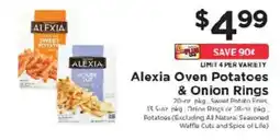 ShopRite Alexia Oven Potatoes and Onion Rings offer