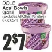 Dole acai bowls original