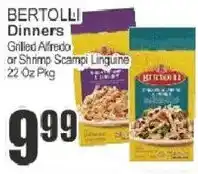 Key Food Bertolli dinners grilled alfredo or shrimp scampi linguine offer