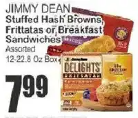 Key Food Jimmy Dean Stuffed Hash Browns, Frittatas or Breakfast Sandwiches offer