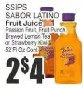 Key Food Ssips sabor latino fruit juice offer
