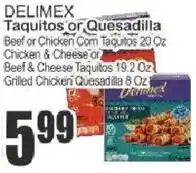 Key Food Delimex taquitos or quesadilla offer