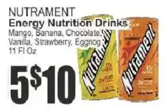 Key Food Nutrament energy nutrition drinks offer