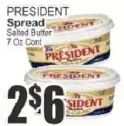 Key Food President spread salted butter offer