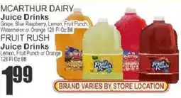 Key Food Carthur Dairy Fruit Rush Juice Drinks offer