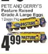 Key Food Pete and Gerry's pasture raised grade a large eggs offer