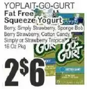 Key Food Yoplait Go-Gurt Fat Free Squeeze Yogurt offer