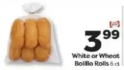 Weis Markets White or Wheat Bolillo Rolls offer