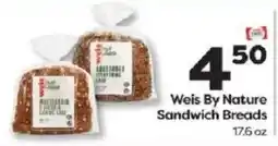 Weis Markets Weis By Nature Sandwich Breads offer