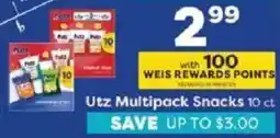 Weis Markets Utz Multipack Snacks offer