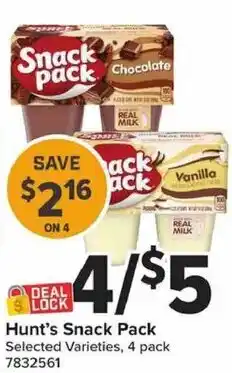 Giant Food Hunt's Snack Pack offer