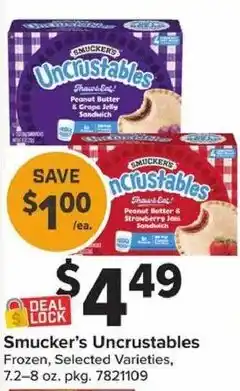 Giant Food Smucker's Uncrustables offer