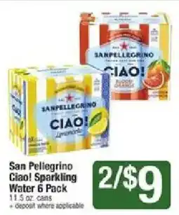 Star Market San Pellegrino Ciao! Sparkling Water 6 Pack offer