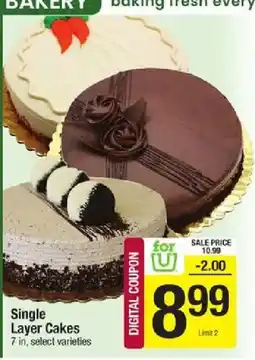 Star Market Single Layer Cakes offer