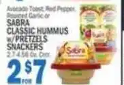 C Town Sabra classic hummus w/ pretzels snackers offer
