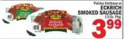 C Town Polska Kielbasa or Eckrich Smoked Sausage offer