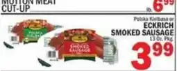 C Town Polska Kielbasa or Eckrich Smoked Sausage offer