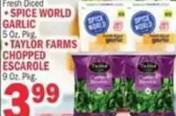 C Town Spice World diced garlic offer