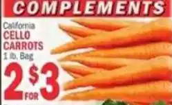 C Town California cello carrots offer
