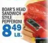 C Town Boar's Head sandwich style pepperoni offer