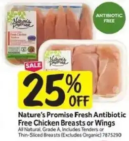 Stop&Shop Nature's Promise Fresh Antibiotic Free Chicken Breasts or Wings offer