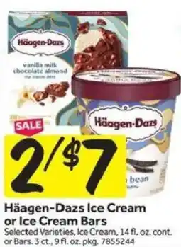 Stop&Shop Häagen-Dazs ice cream or ice cream bars offer