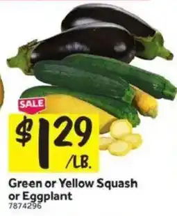 Stop&Shop Green or Yellow Squash or Eggplant offer