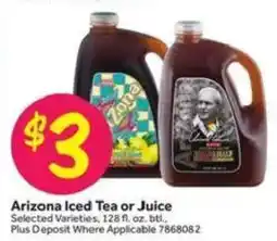 Stop&Shop Arizona Iced Tea or Juice offer