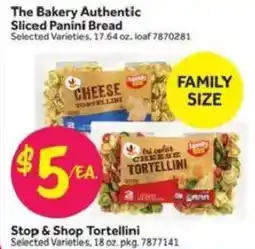 Stop&Shop The Bakery Authentic Sliced Panini Bread offer