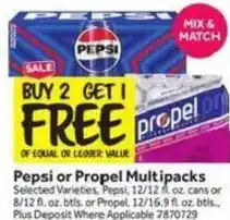 Stop&Shop Pepsi or Propel Multipacks offer