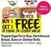 Stop&Shop Pepperidge Farm Rye, Farmhouse Bread, Buns or Dinner Rolls offer