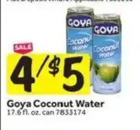 Stop&Shop Goya coconut water offer