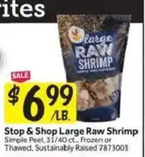 Stop&Shop Stop & Shop Large Raw Shrimp offer