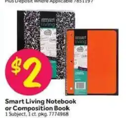 Stop&Shop Smart Living Notebook or Composition Book offer