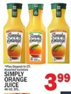 C Town Simply Orange Juice offer