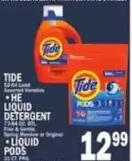 C Town Tide he liquid detergent and liquid pods offer