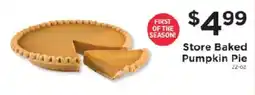 ShopRite Store Baked Pumpkin Pie offer