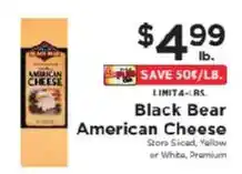 ShopRite Black Bear American Cheese offer