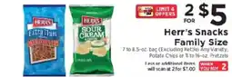 ShopRite Herr's Snacks Family Size offer