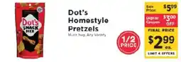 ShopRite Dot's Homestyle Pretzels offer