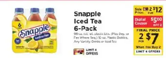 ShopRite Snapple Iced Tea offer
