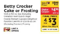ShopRite Betty Crocker cake or frosting offer