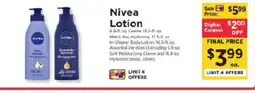 ShopRite Nivea Lotion offer