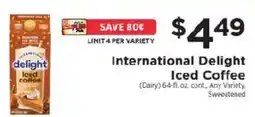 ShopRite International Delight Iced Coffee offer